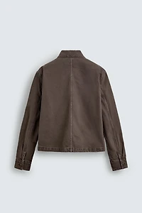 CROPPED FIT ZIP JACKET