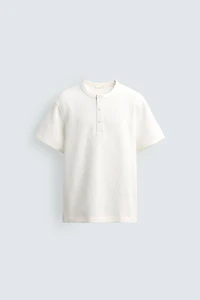 TEXTURED HENLEY SHIRT