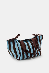 100% COTTON STRIPED MAXI BAG
