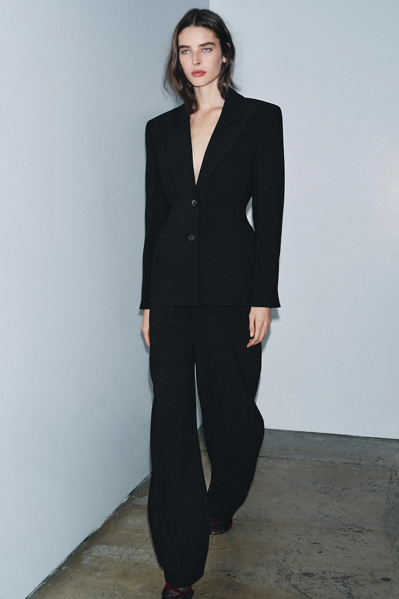 TOPSTITCHED FITTED BLAZER ZW COLLECTION