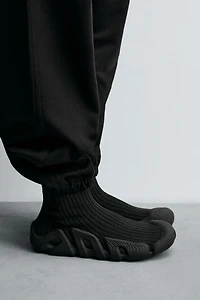 KNIT HIGH-TOP SNEAKERS