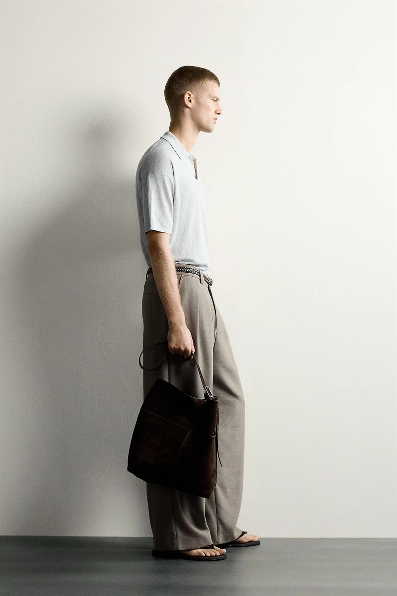 100% LINEN RELAXED FIT POLO SHIRT