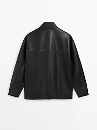 Nappa leather jacket with pocket details