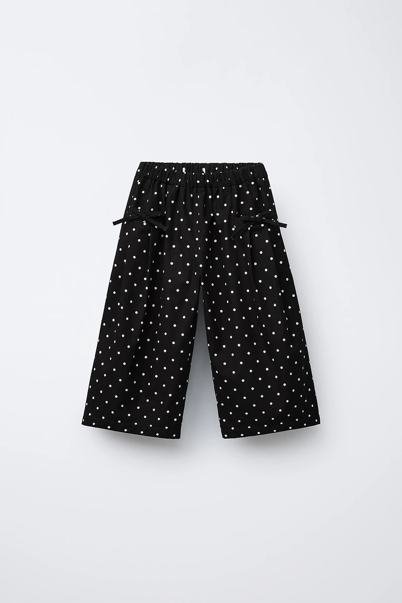 PANTALON JUPE-CULOTTE À POIS