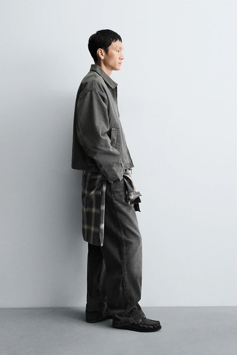 EMBROIDERED CROPPED FIT JACKET