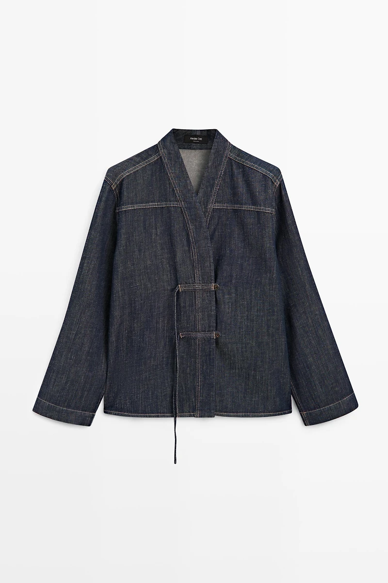 Total look denim overshirt