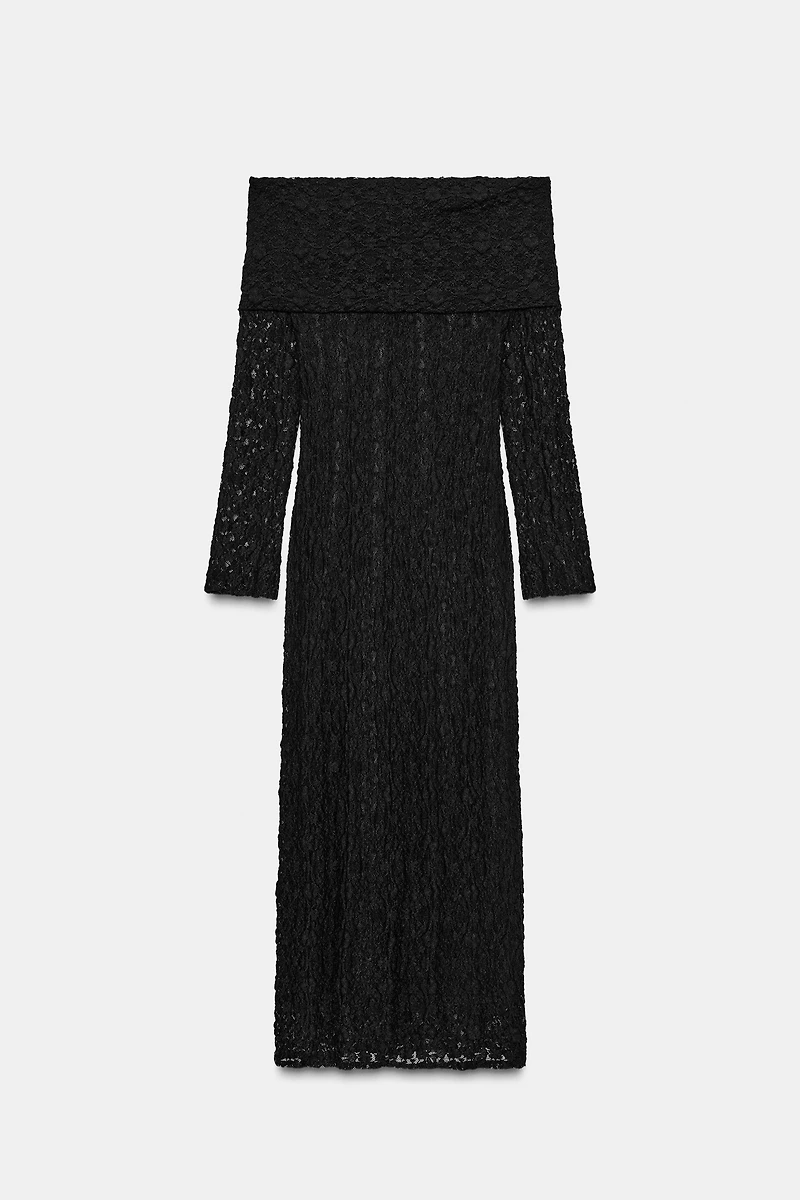 STRAPLESS LACE DRESS