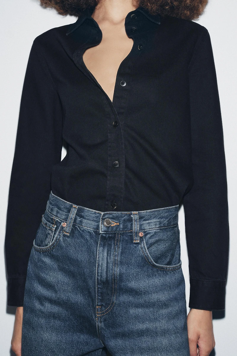 ZW COLLECTION SLIM-FIT DENIM SHIRT