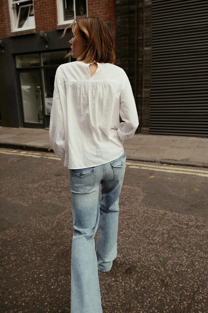 BLOUSE BRODÉE FLEURS