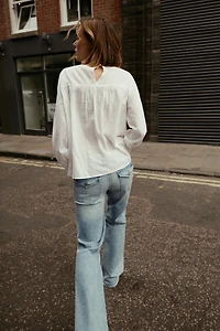 BLOUSE BRODÉE FLEURS