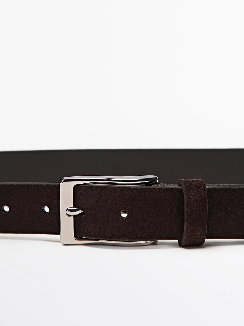 Plush nappa leather belt