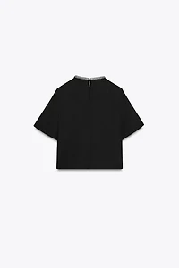 GLITTER NECK TOP