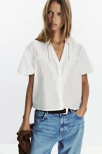 BLOUSE À MANCHES BOUFFANTES