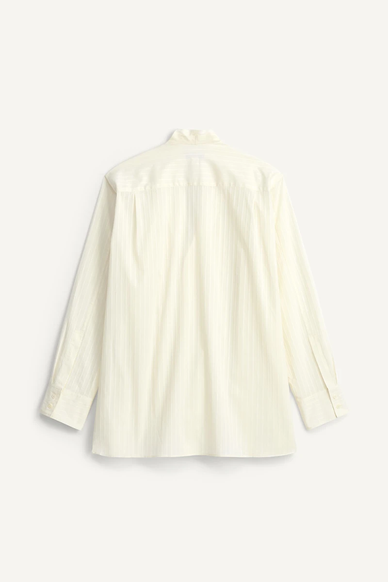 STRIPED JACQUARD KIMONO SHIRT