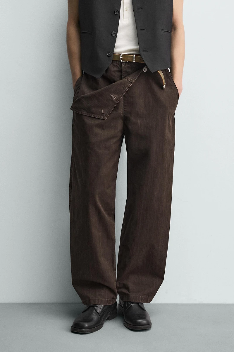 RELAXED FIT OVERALL POCKET PANTS