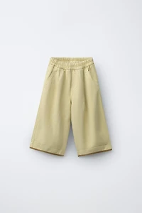 ZARA TIMELESS - PANTALON AVEC LIN BAS CONTRASTÉ