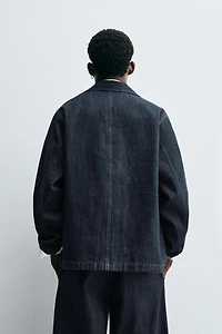 VESTE EN DENIM COUPE DÉCONTRACTÉE À POCHES