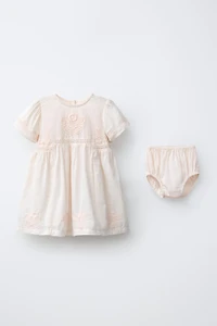 EMBROIDERED DRESS AND PANTIES