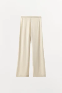 100% VISCOSE SATIN EFFECT PANTS