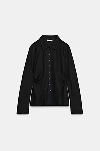 BUTTONED PLEATED TOP