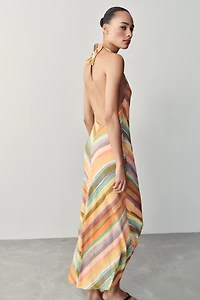STRIPED LONG DRESS