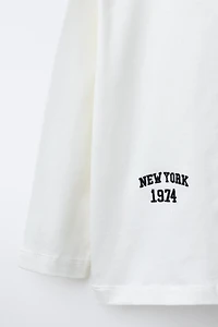 T-SHIRT OURS INSCRIPTION BRODÉE