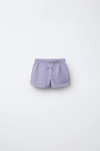 1-6 YEARS / STRIPED SWIM SHORTS