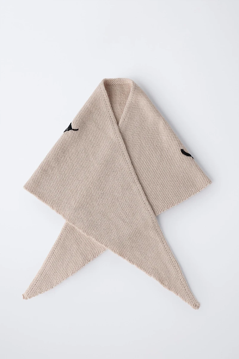 EMBROIDERED KNIT BANDANA