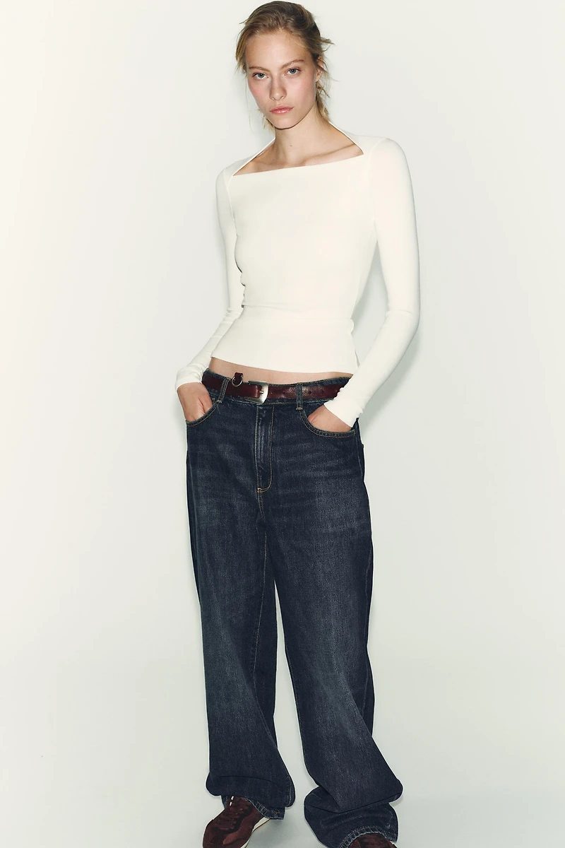 RIB LONG SLEEVE T-SHIRT