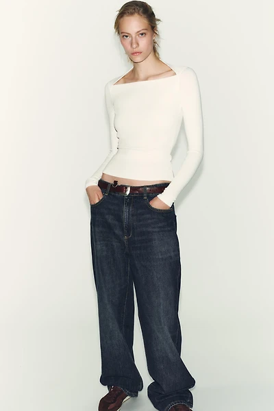 RIB LONG SLEEVE T-SHIRT