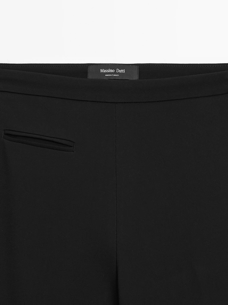 Pantalon flare poche