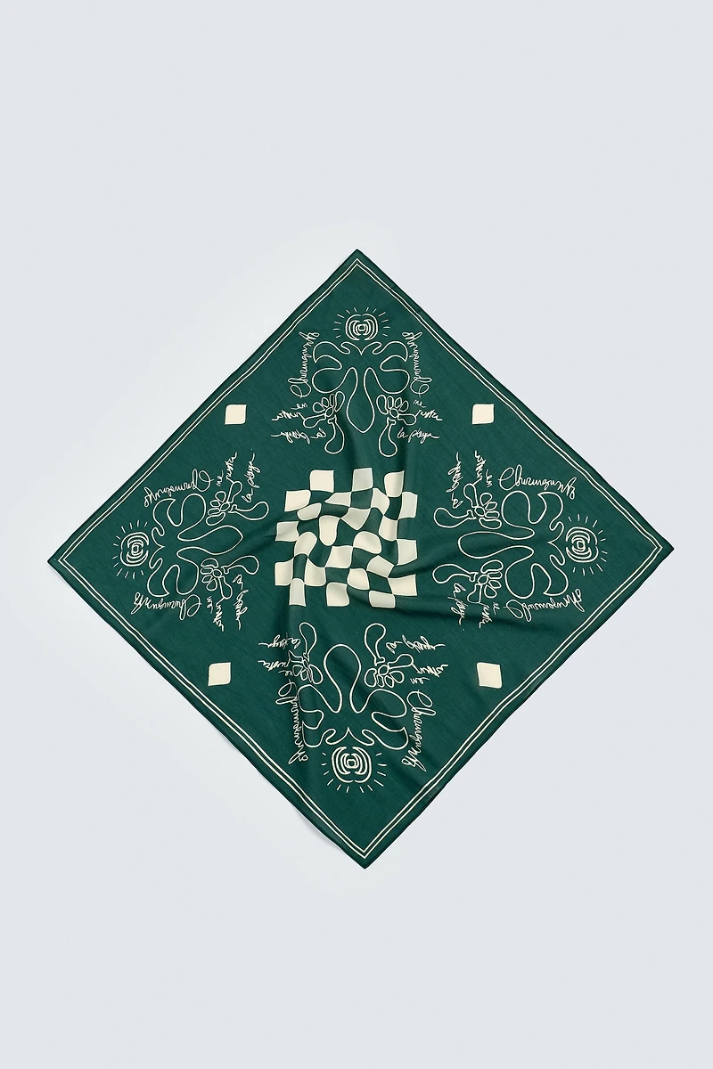 BANDANA À IMPRIMÉ CONTRASTE