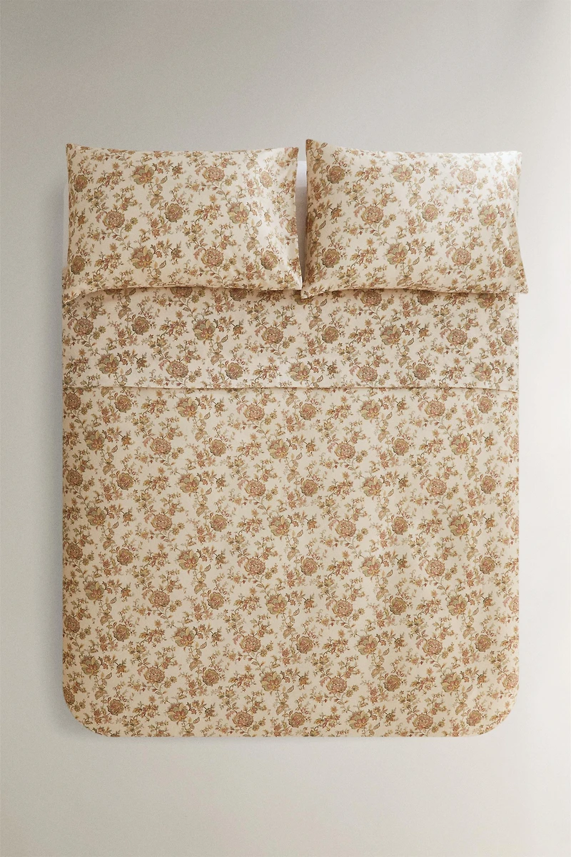 HOUSSE DE COUETTE SATIN FLEURS