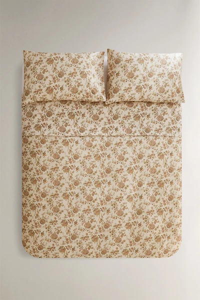 HOUSSE DE COUETTE SATIN FLEURS