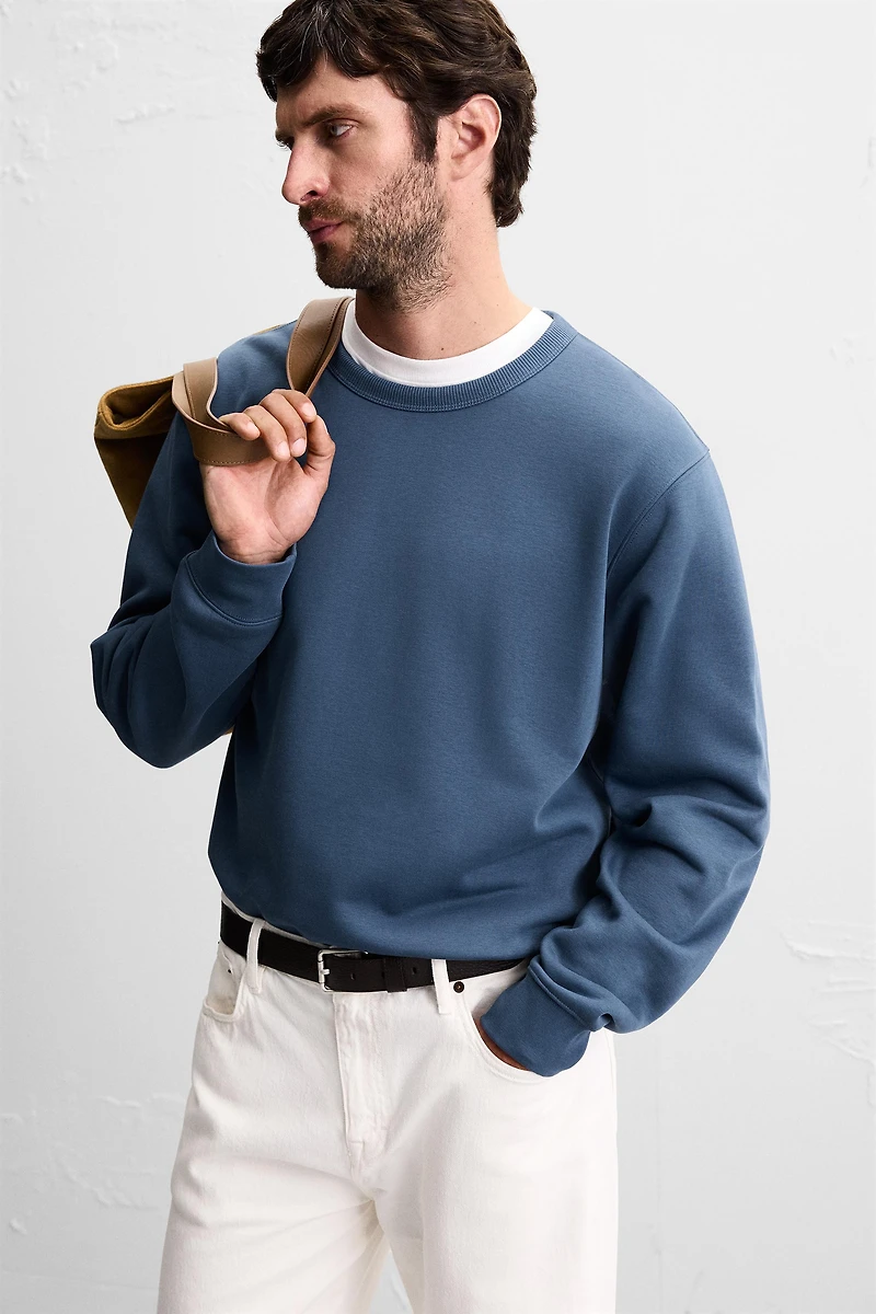 BASIC CREW NECK SWEATSHIRT