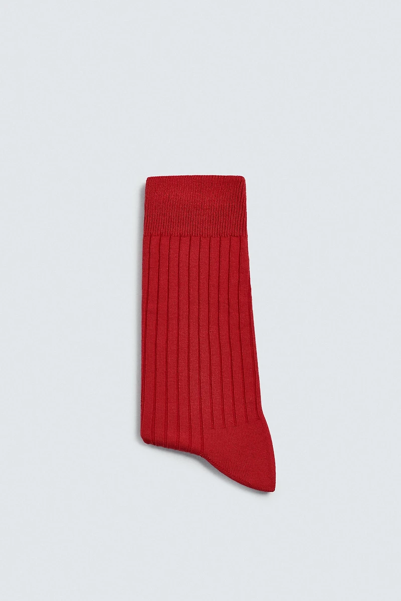 RIBBED TEXTURED SOCKS