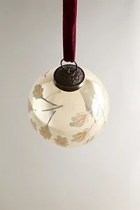 GOLD LEAF BALL CHRISTMAS TREE ORNAMENT