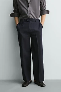 RELAXED FIT COTTON - LINEN PANTS