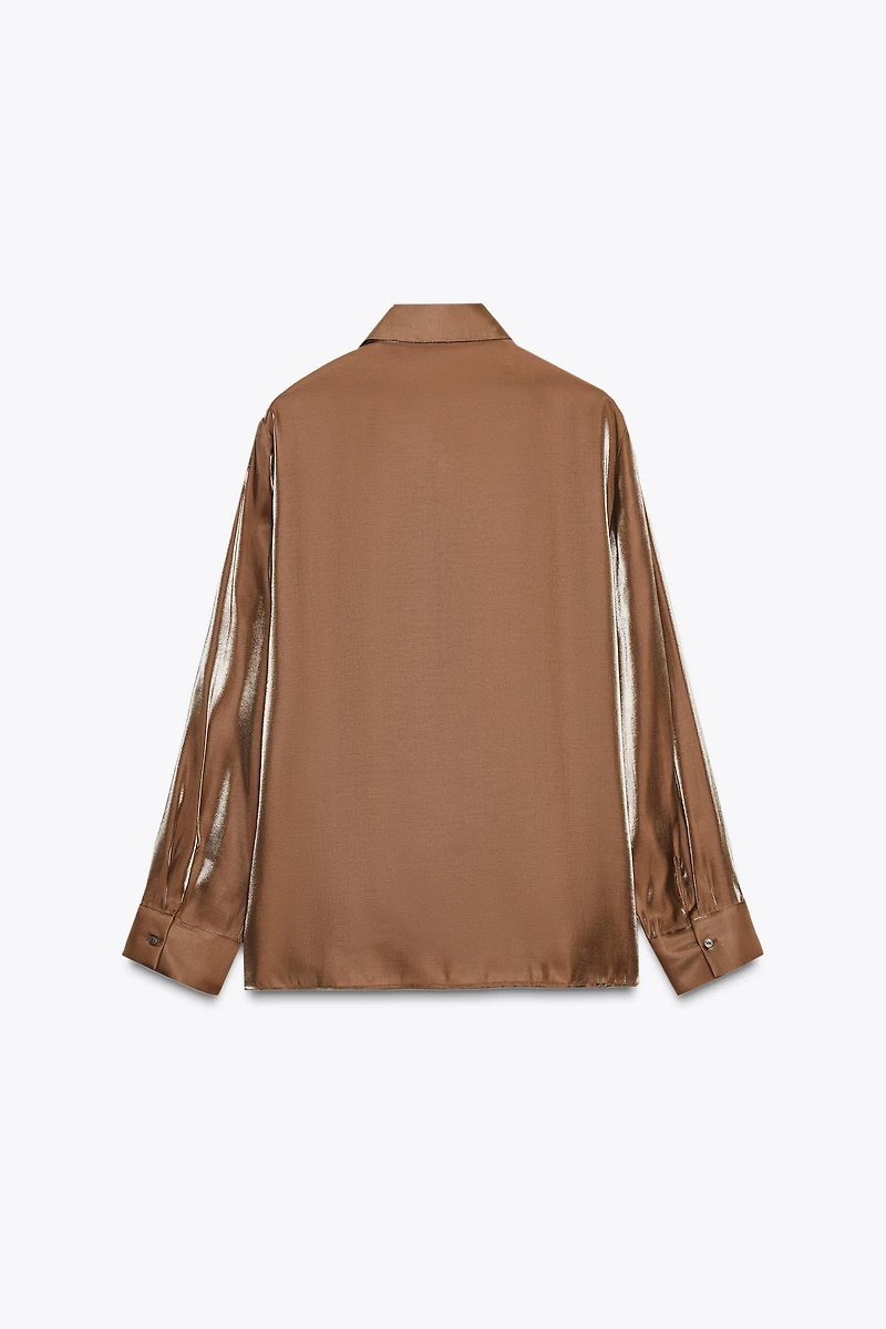 IRIDESCENT FLOWY SHIRT