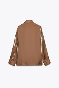 IRIDESCENT FLOWY SHIRT