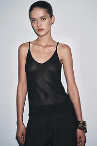 STRAPPY KNIT TOP