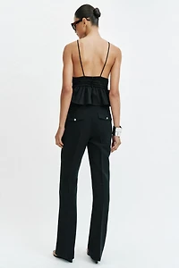 PANTALON FLARE À BOUTONS
