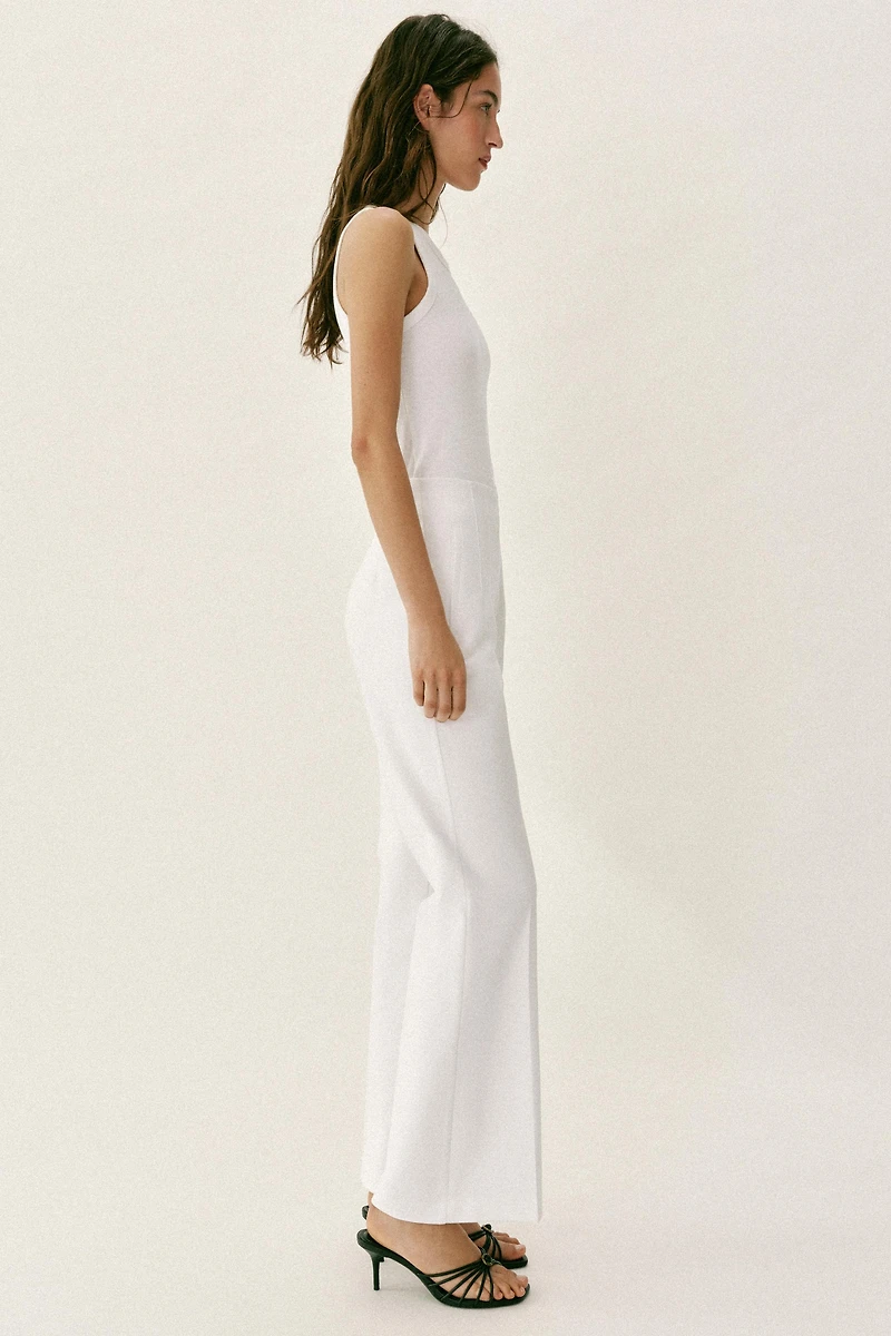 HIGH-WAISTED PANTS WITH BACK ZIP