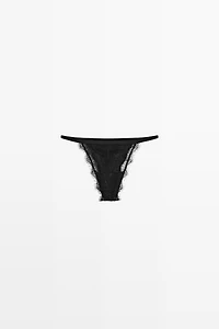 Thong with lace detail