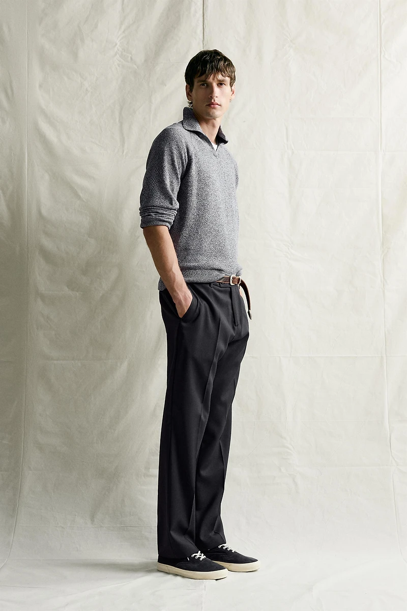 MELANGE REGULAR FIT KNIT POLO