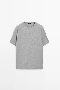 Short sleeve cotton blend T-shirt