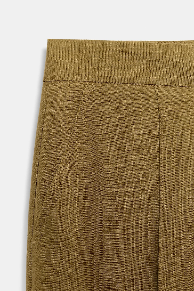 LINEN STRAIGHT LEG PANTS