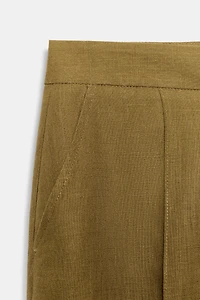 LINEN STRAIGHT LEG PANTS