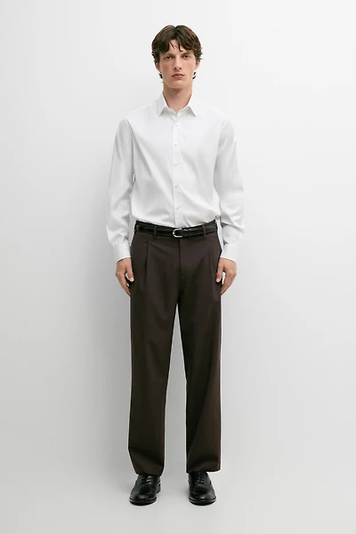 Chemise slim fit stretch en coton mélangé