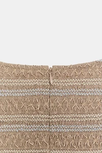 EMBROIDERED SMOCKED BALLOON TOP